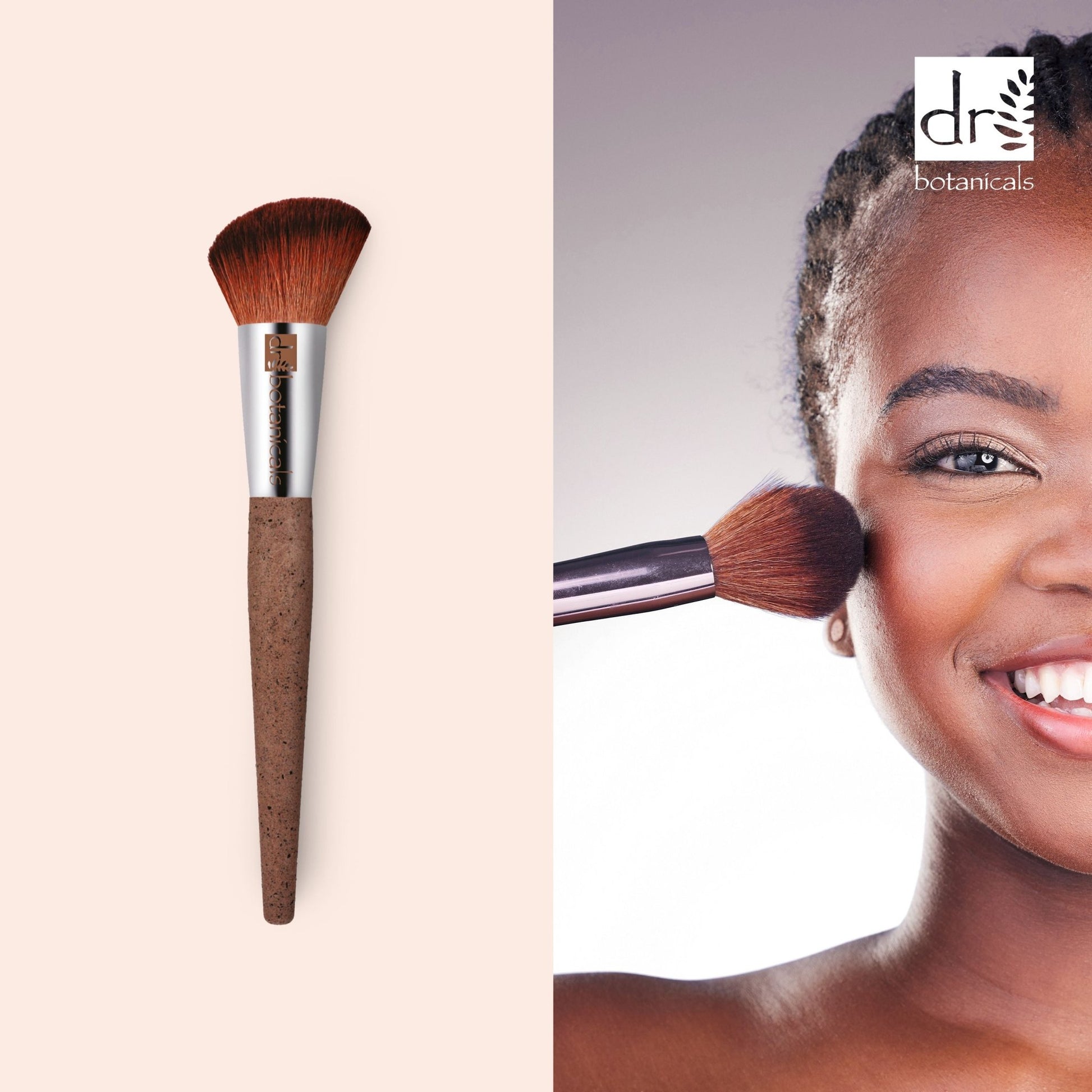 Dr Botanicals Coffee Ground Blush Brush Twin Value Savings Pack - Herbalshire Handmade Herbal Products