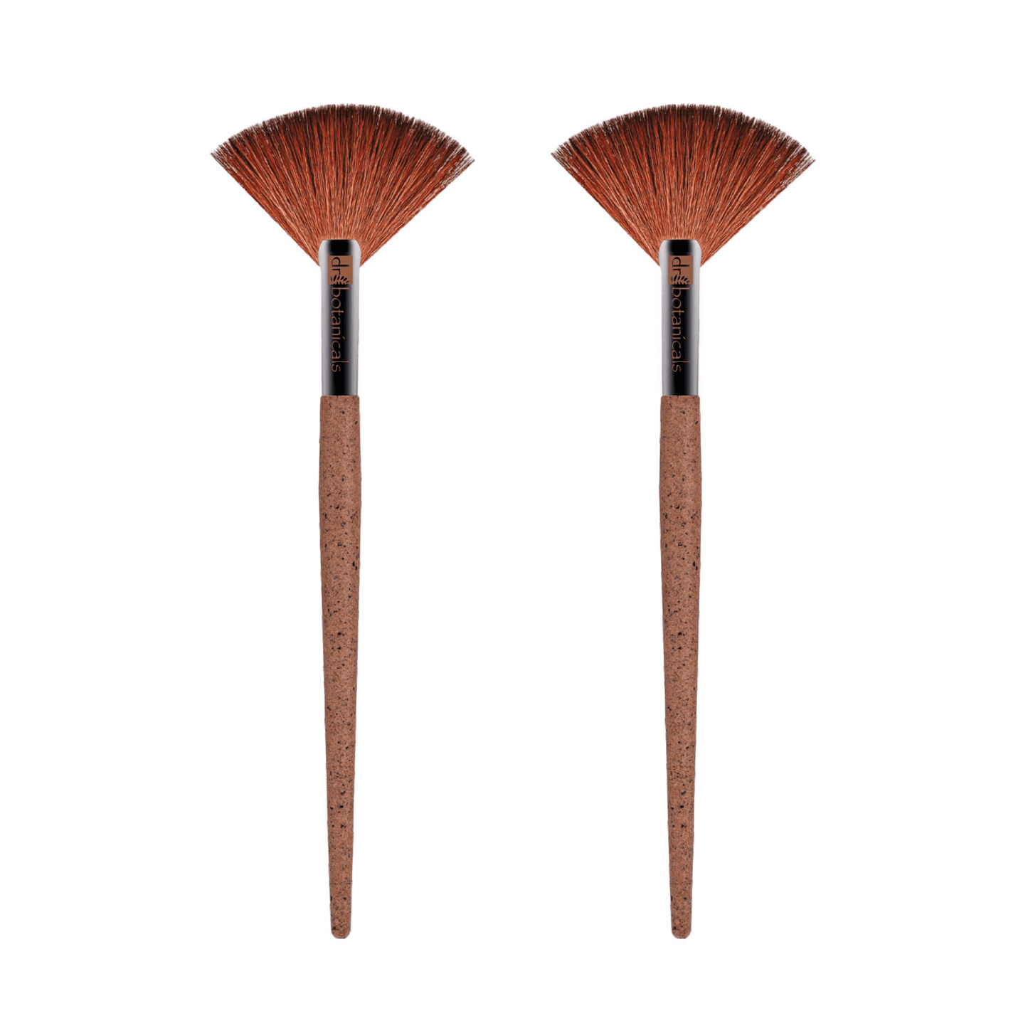 Dr Botanicals Coffee Ground Fan Brush Twin Value Savings Pack - Herbalshire Handmade Herbal Products