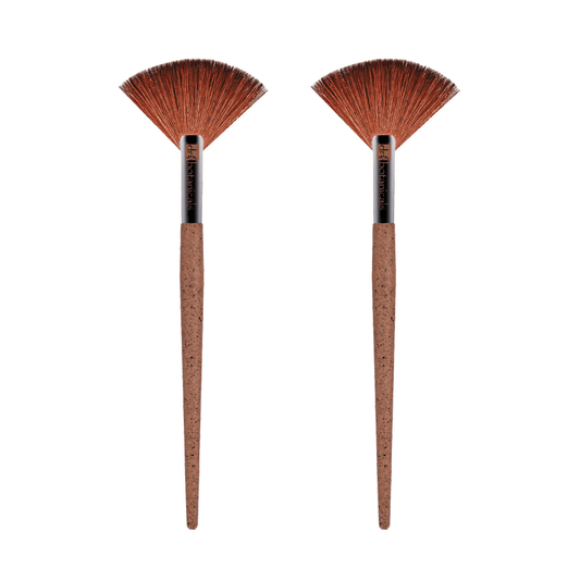 Dr Botanicals Coffee Ground Fan Brush Twin Value Savings Pack - Herbalshire Handmade Herbal Products