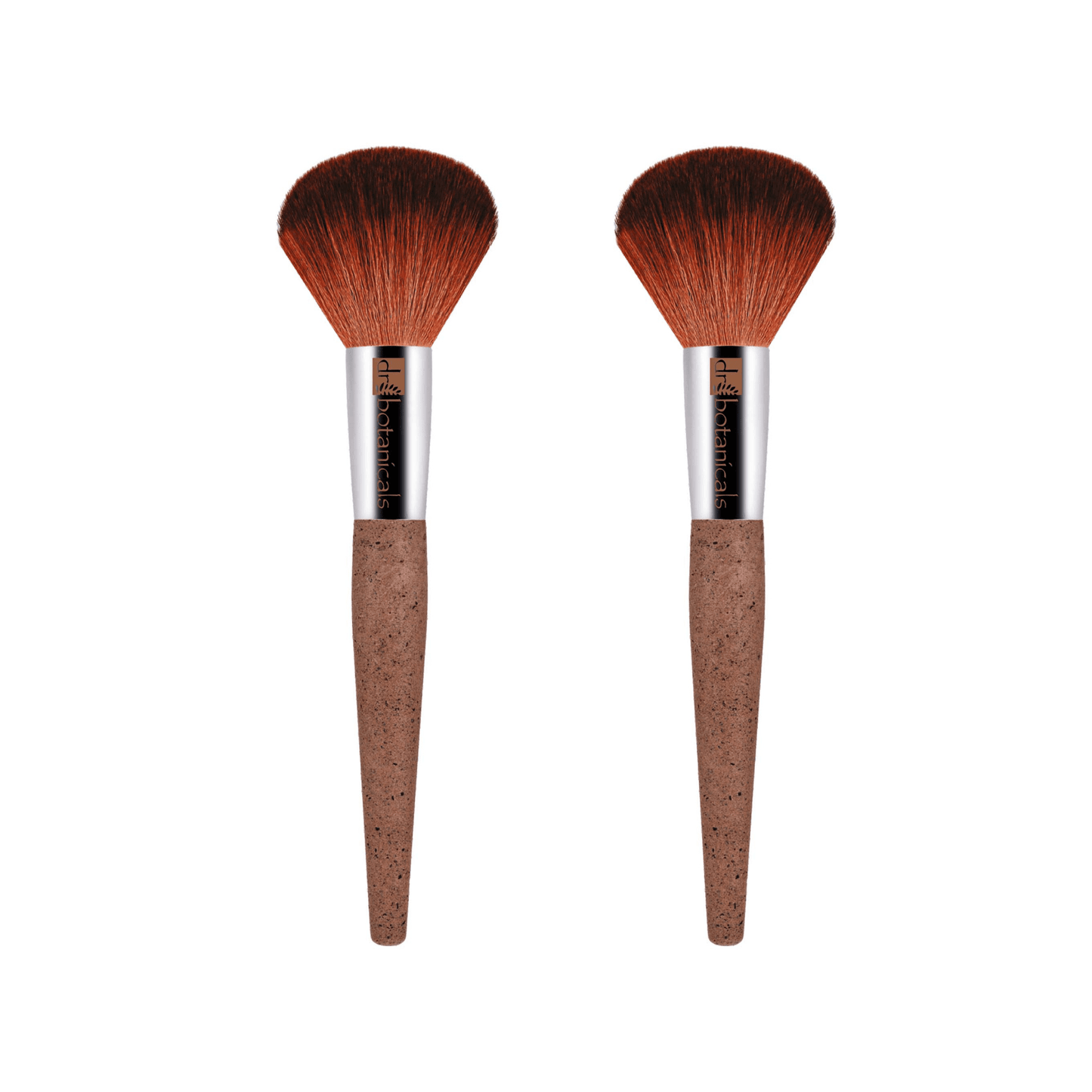 Dr Botanicals Coffee Ground Powder Brush Twin Value Savings Pack - Herbalshire Handmade Herbal Products