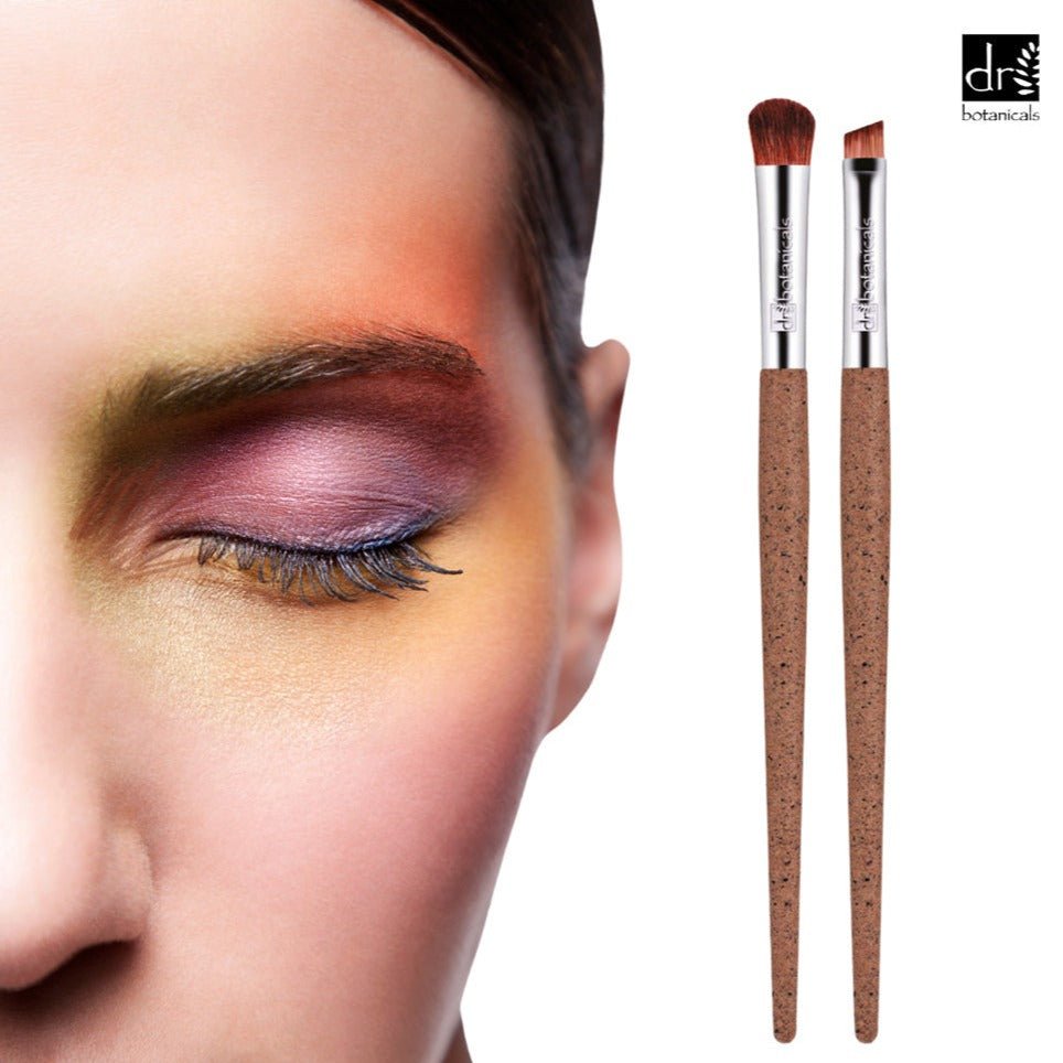 Dr Botanicals Coffee Ground Set Of 2 Eye Brushes Twin Value Savings Pack - Herbalshire Handmade Herbal Products