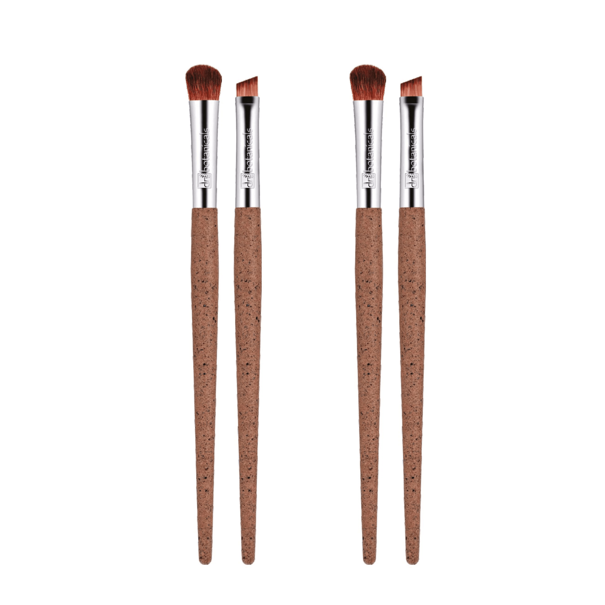 Dr Botanicals Coffee Ground Set Of 2 Eye Brushes Twin Value Savings Pack - Herbalshire Handmade Herbal Products