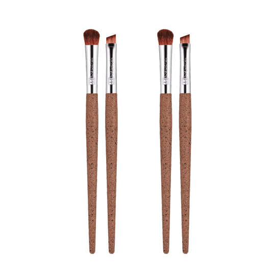 Dr Botanicals Coffee Ground Set Of 2 Eye Brushes Twin Value Savings Pack - Herbalshire Handmade Herbal Products