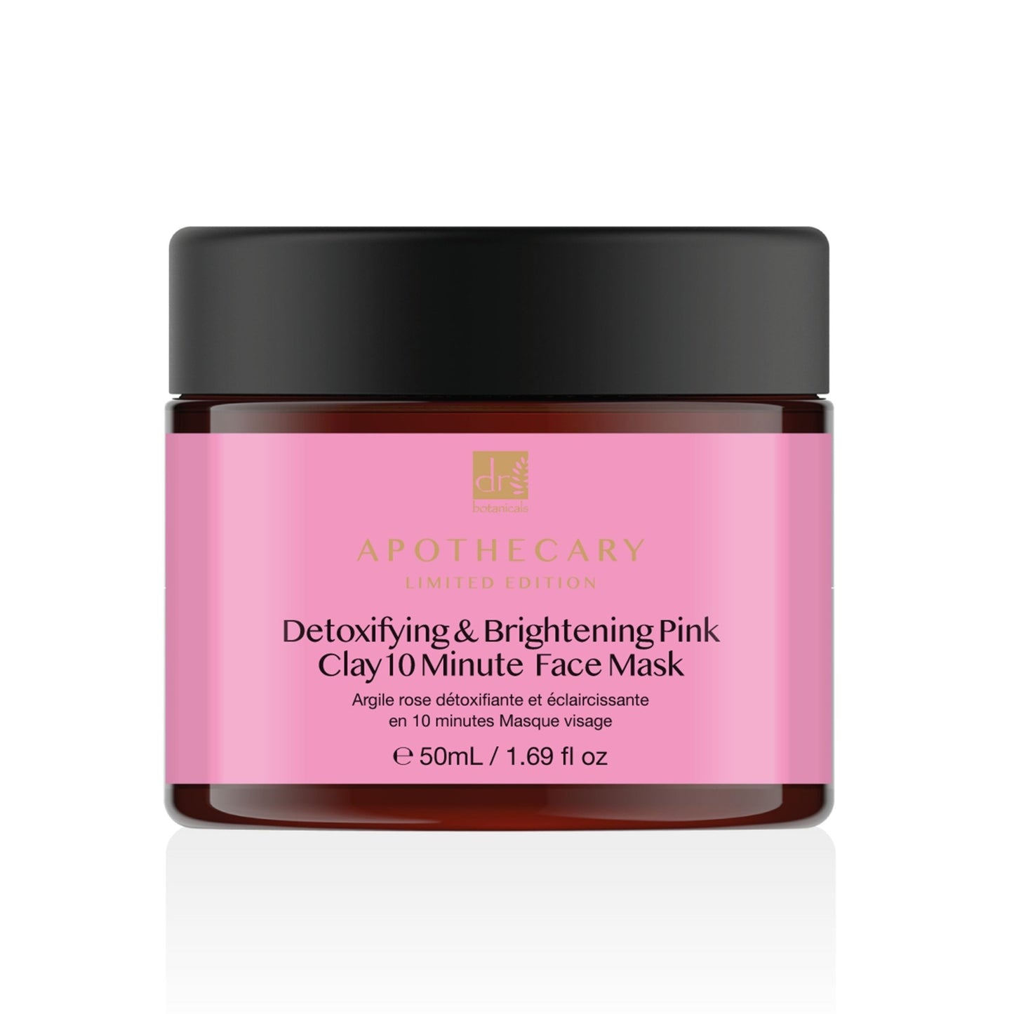 Dr Botanicals Detoxifying & Brightening Pink Clay 10 Minute Face Mask 50ml Twin Value Savings Pack - Herbalshire Handmade Herbal Products