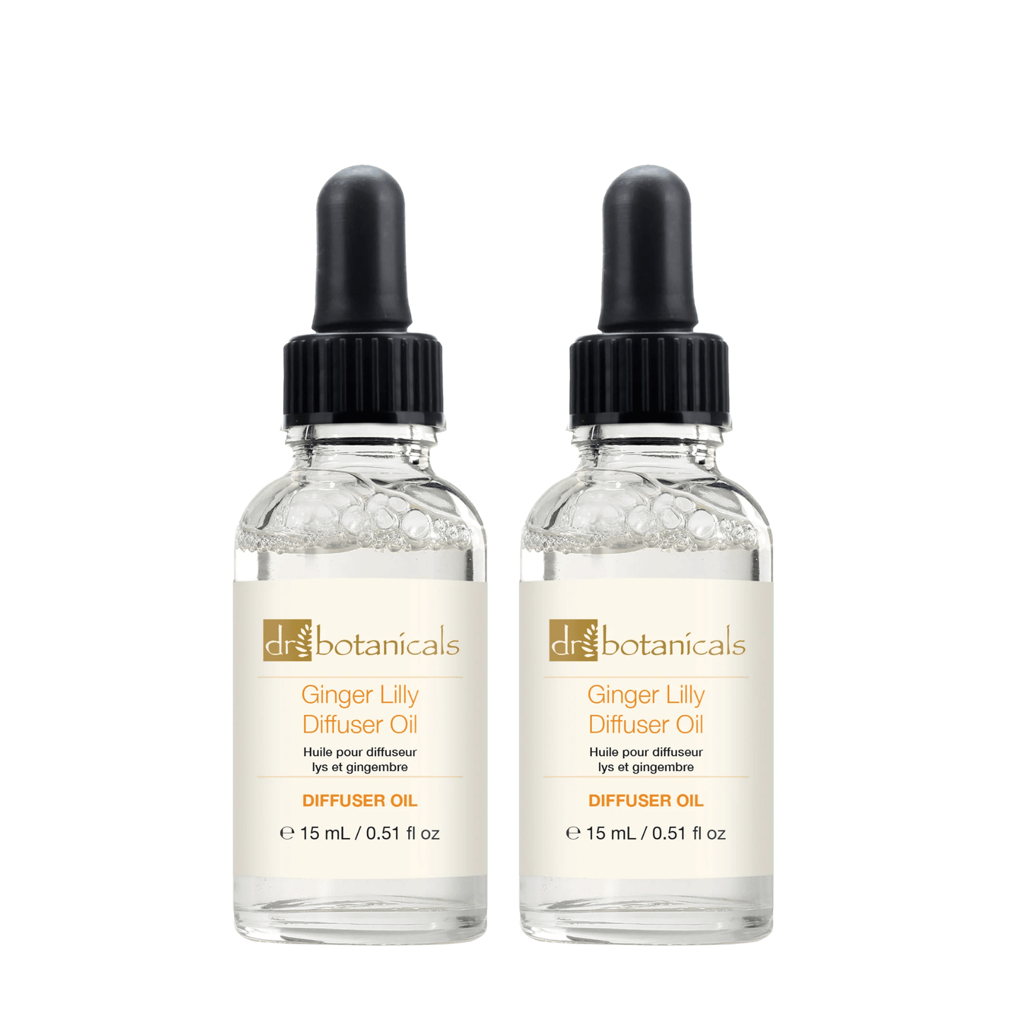 Dr Botanicals Exotic Ginger Lilly Diffuser Oil 15ml Twin Value Savings Pack - Herbalshire Handmade Herbal Products
