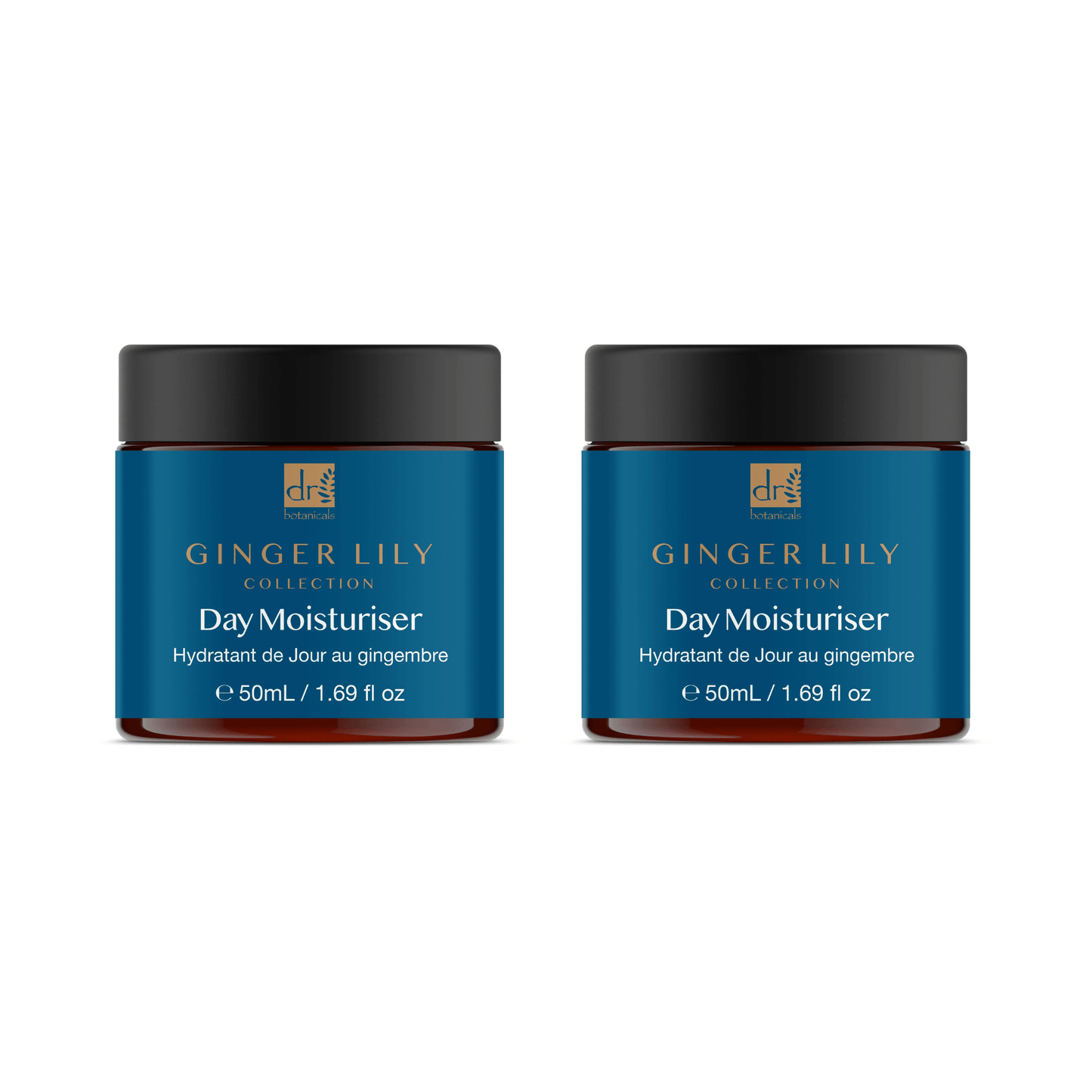 Dr Botanicals Gingerlily Day Moisturiser 50ml Twin Value Savings Pack - Herbalshire Handmade Herbal Products