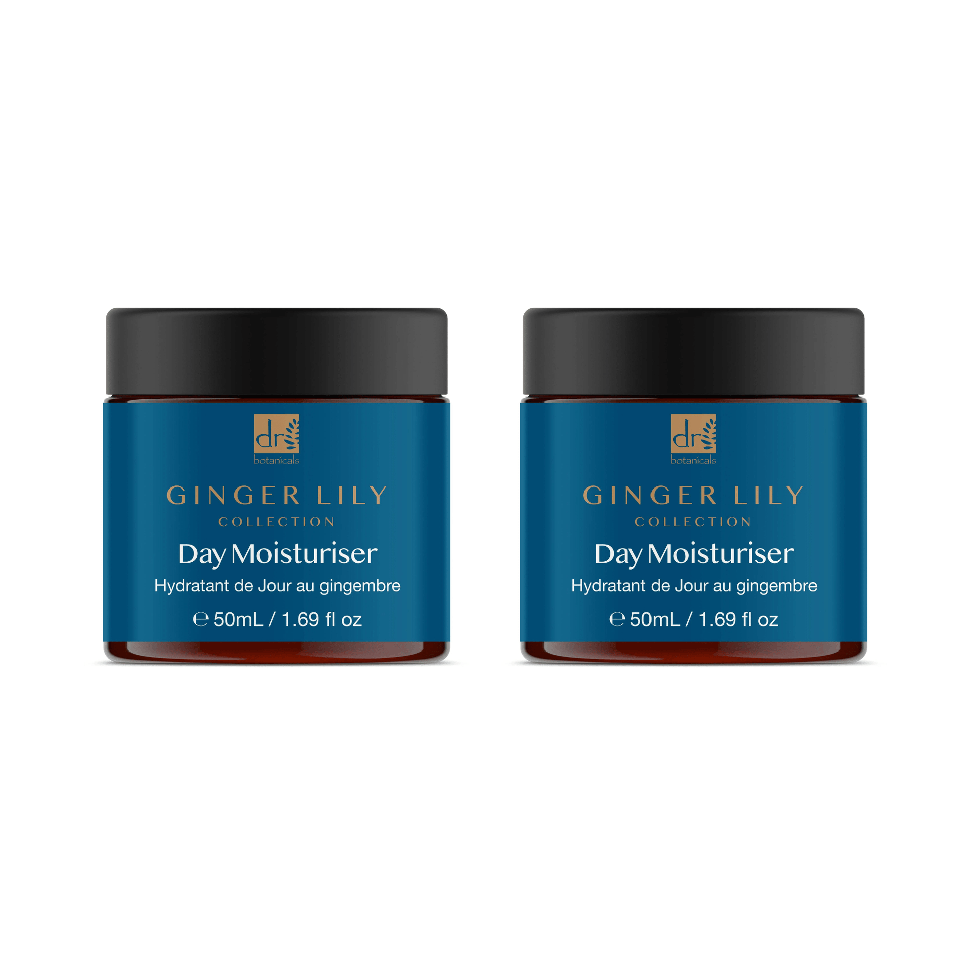 Dr Botanicals Gingerlily Day Moisturiser 50ml Twin Value Savings Pack - Herbalshire Handmade Herbal Products