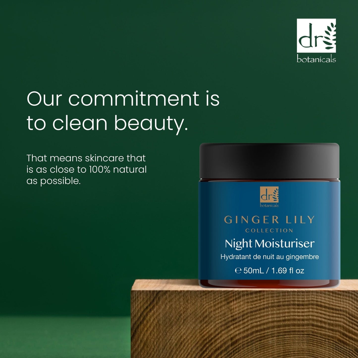 Dr Botanicals Gingerlily Night Moisturiser 50ml Twin Value Savings Pack - Herbalshire Handmade Herbal Products