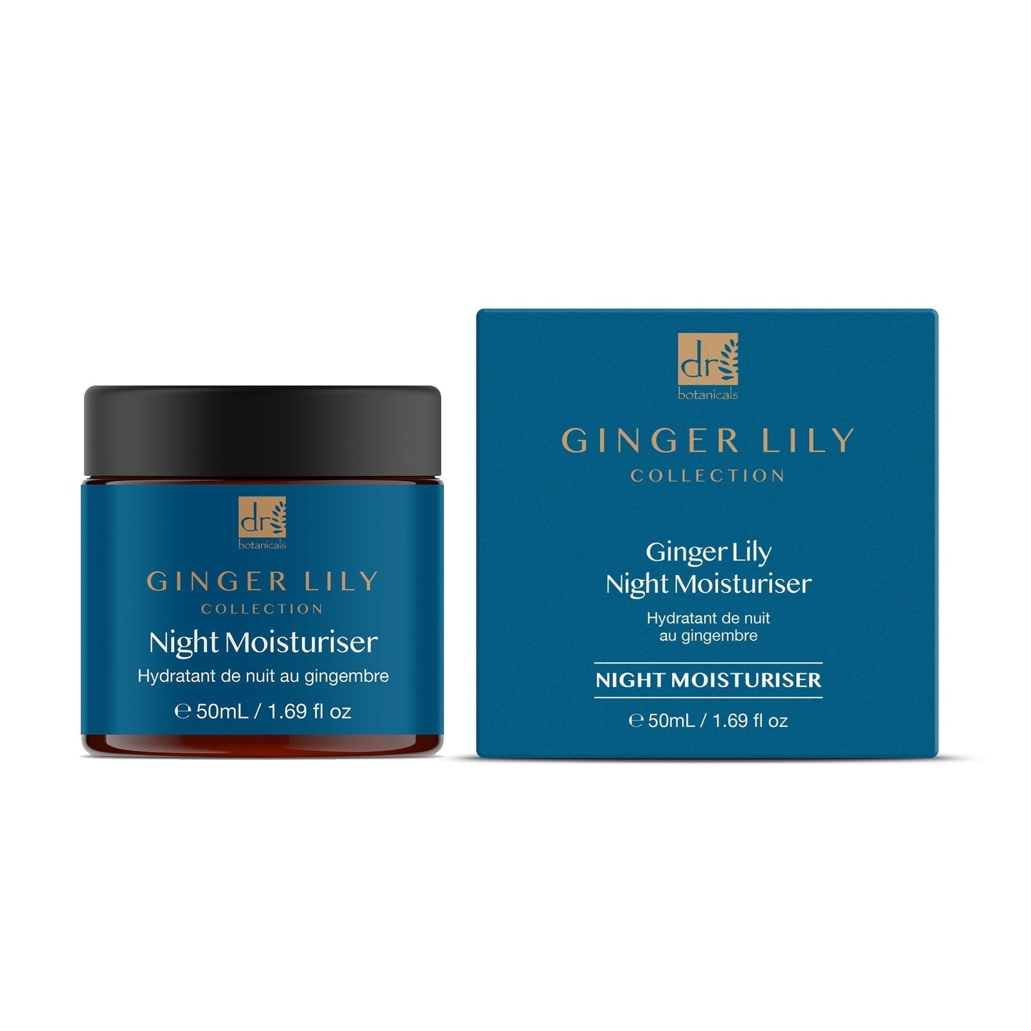 Dr Botanicals Gingerlily Night Moisturiser 50ml Twin Value Savings Pack - Herbalshire Handmade Herbal Products