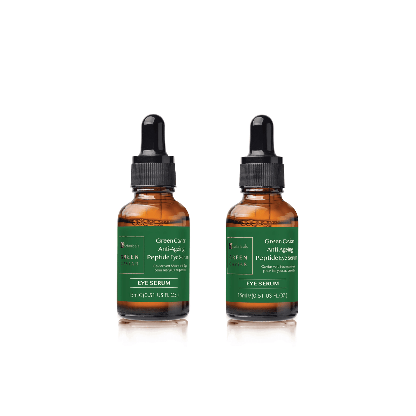 Dr Botanicals Green Caviar Anti - Ageing Peptide Eye Serum 15ml Twin Value Savings Pack - Herbalshire Handmade Herbal Products