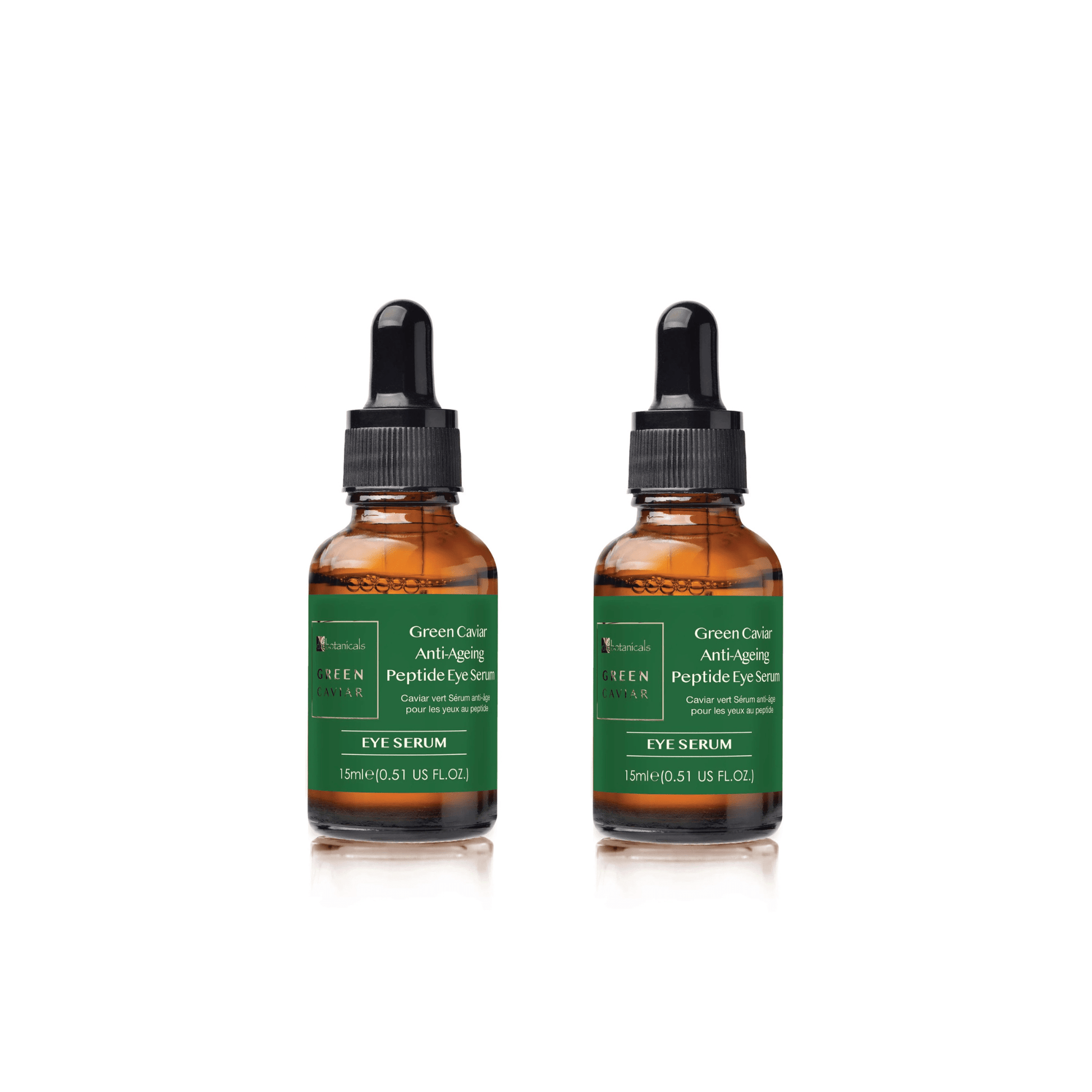 Dr Botanicals Green Caviar Anti - Ageing Peptide Eye Serum 15ml Twin Value Savings Pack - Herbalshire Handmade Herbal Products