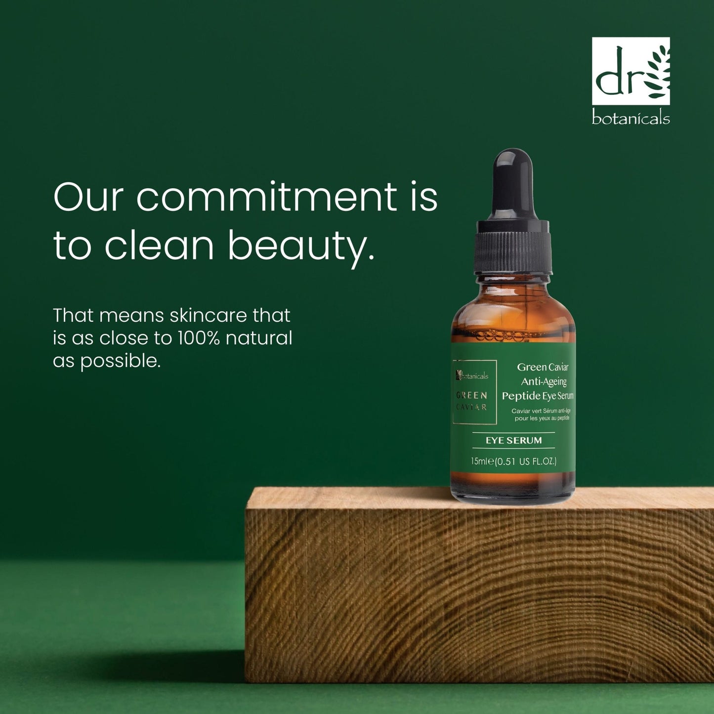 Dr Botanicals Green Caviar Anti - Ageing Peptide Eye Serum 15ml Twin Value Savings Pack - Herbalshire Handmade Herbal Products