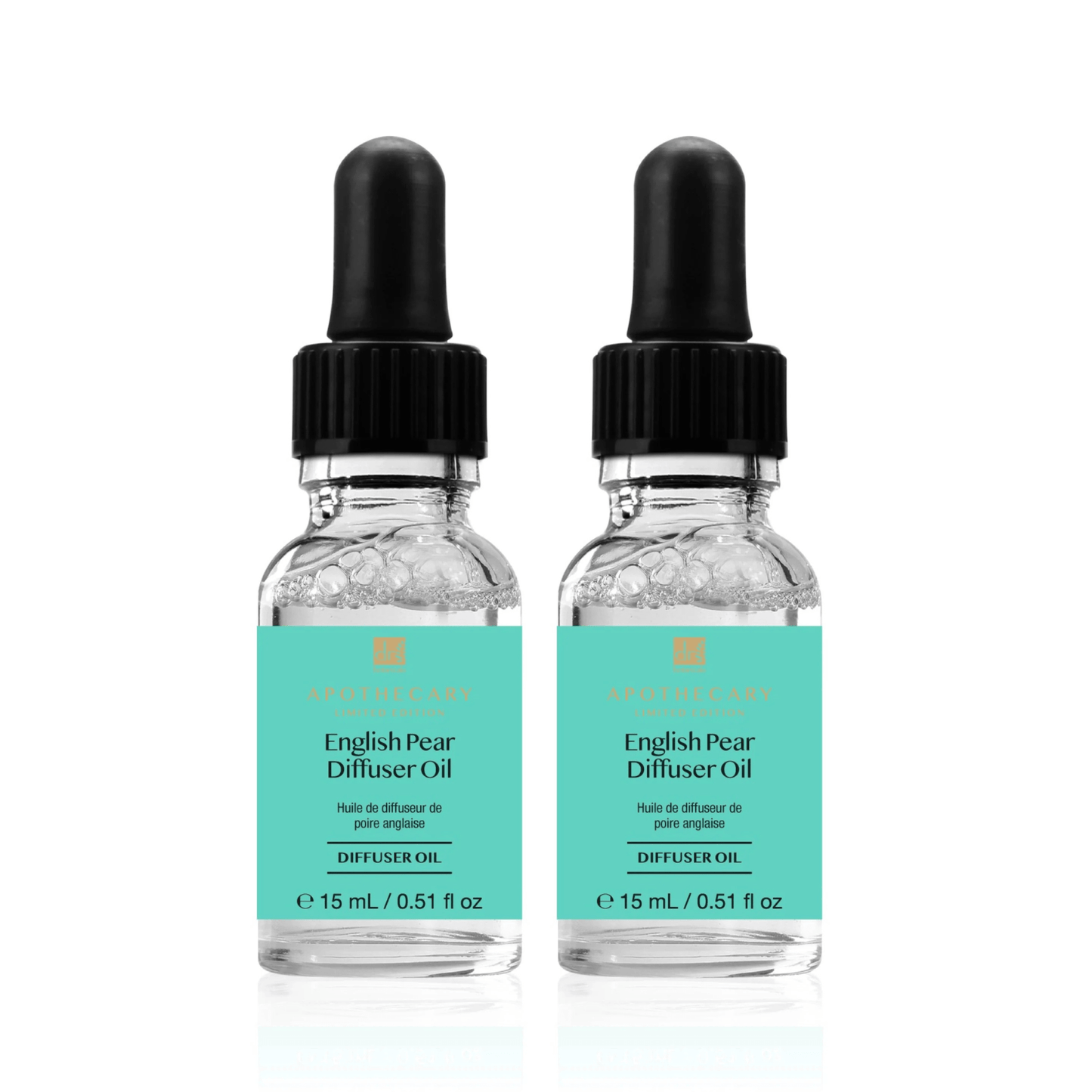 Dr Botanicals Happy & Cheerful English Pear Diffuser Oil 15ml Twin Value Savings Pack - Herbalshire Handmade Herbal Products