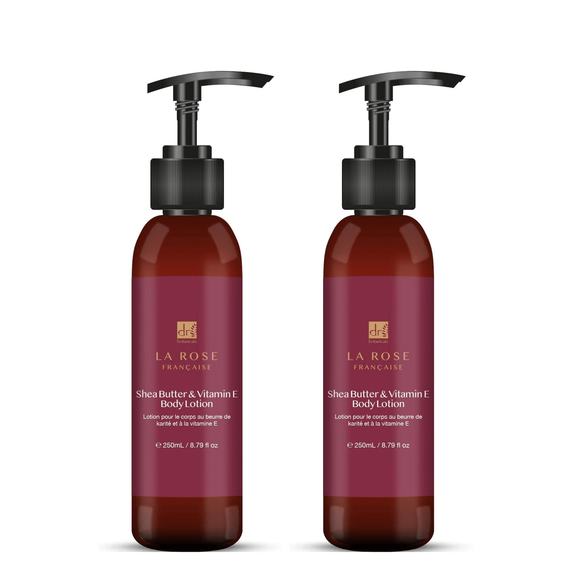 Dr Botanicals La Rose Francaise Body Lotion 250ml Twin Value Savings Pack - Herbalshire Handmade Herbal Products