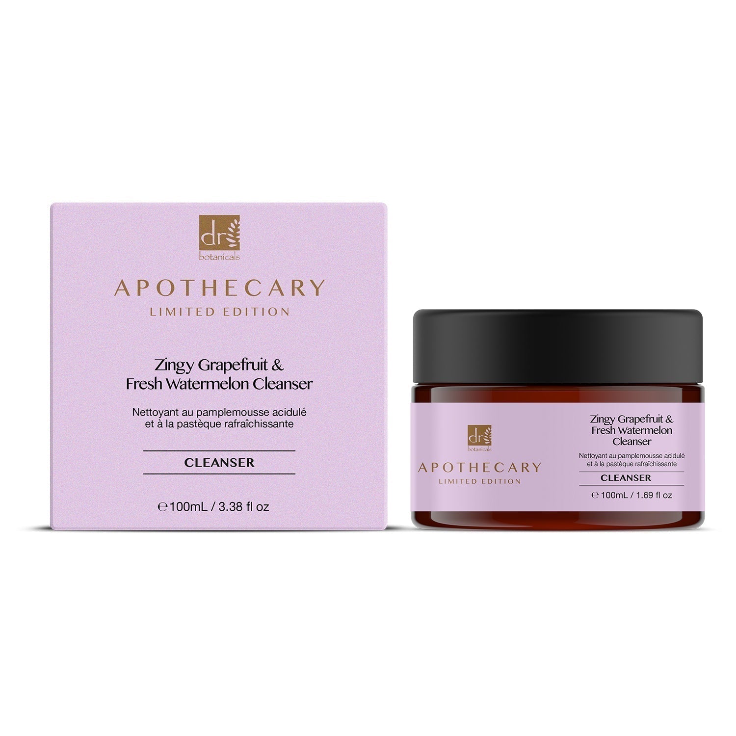 Dr Botanicals Zingy Grapefruit & Fresh Watermelon Cleanser 100ml Twin Value Savings Pack - Herbalshire Handmade Herbal Products