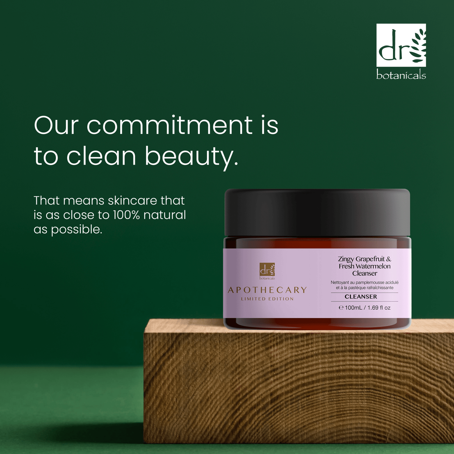 Dr Botanicals Zingy Grapefruit & Fresh Watermelon Cleanser 100ml x 2 - Herbalshire Handmade Herbal Products