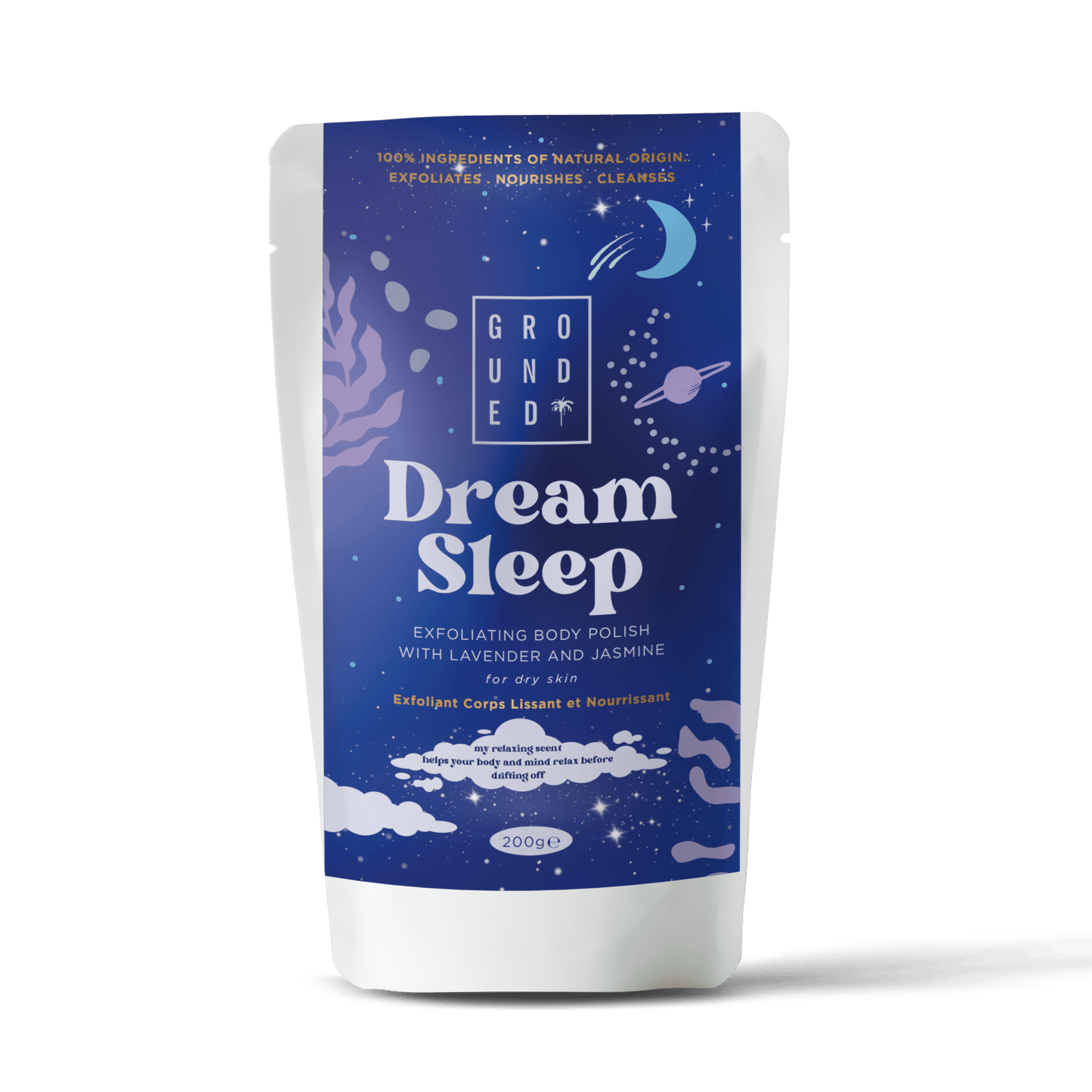 Dream Sleep Jasmine and Lavender Body Polish 200g - Herbalshire Handmade Herbal Products