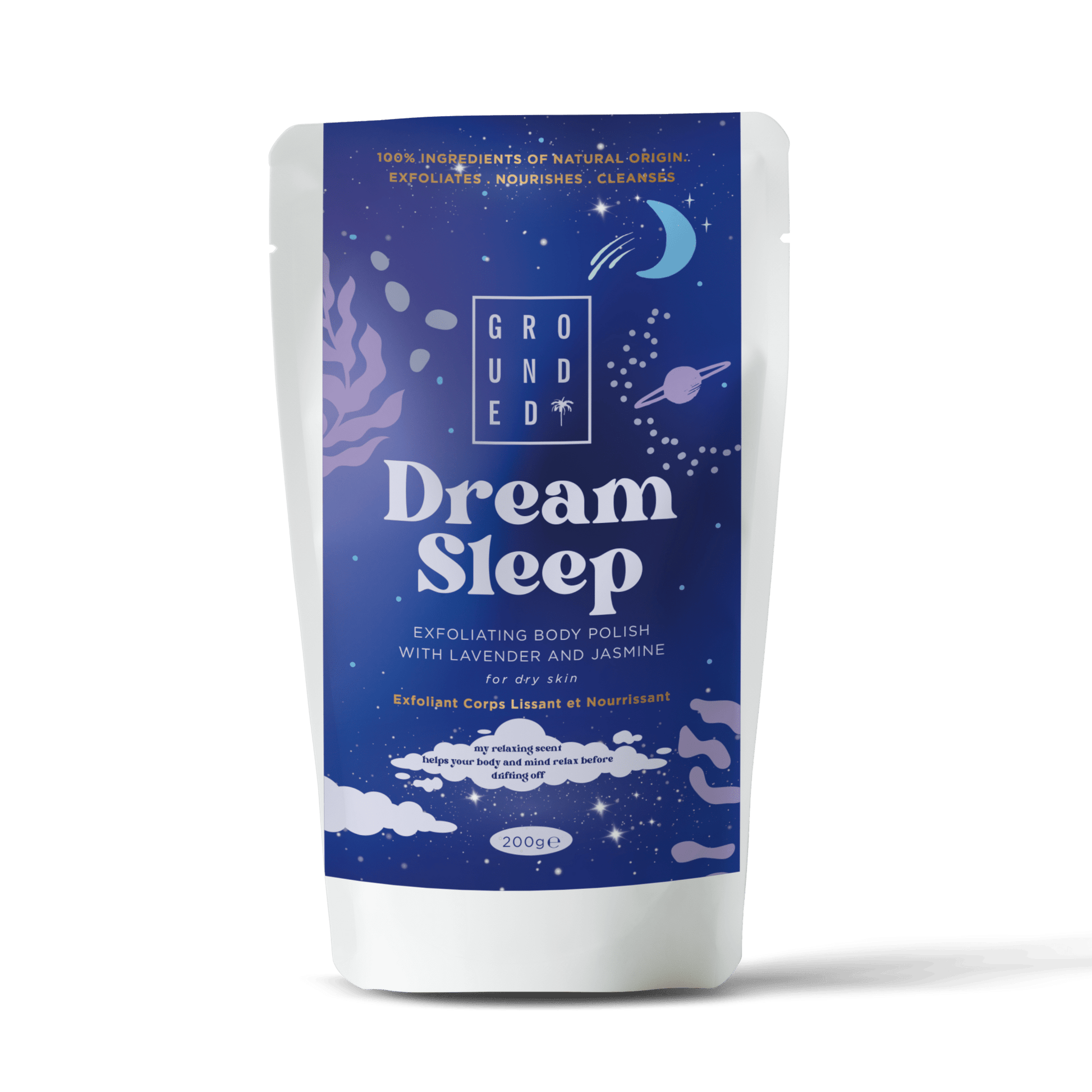 Dream Sleep Jasmine and Lavender Body Polish 200g - Herbalshire Handmade Herbal Products
