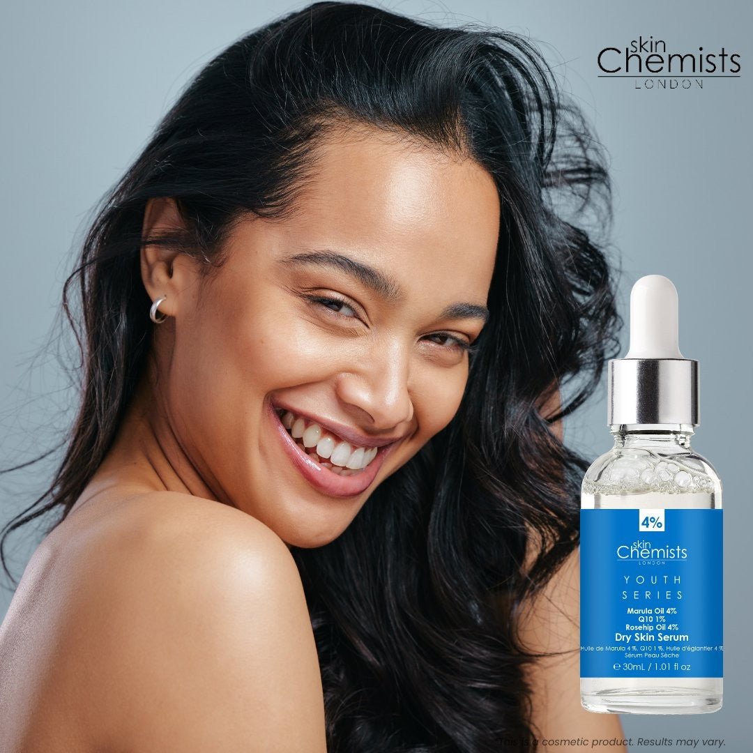 Dry Skin Serum Marulua Oil 4%, Q10 1%, Rosehip Oil 4% 30ml - Herbalshire Handmade Herbal Products