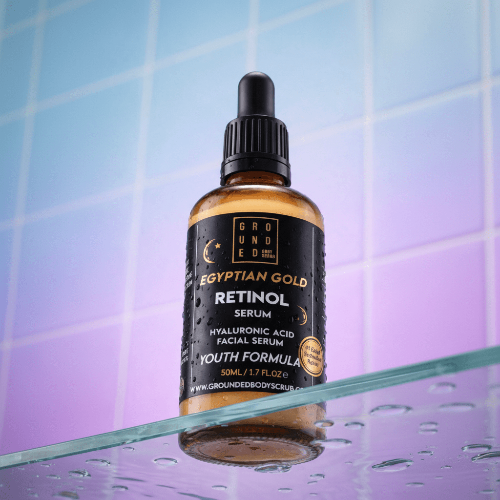 Egyptian Gold Retinol Face Serum - Anti ageing skincare - Herbalshire Handmade Herbal Products