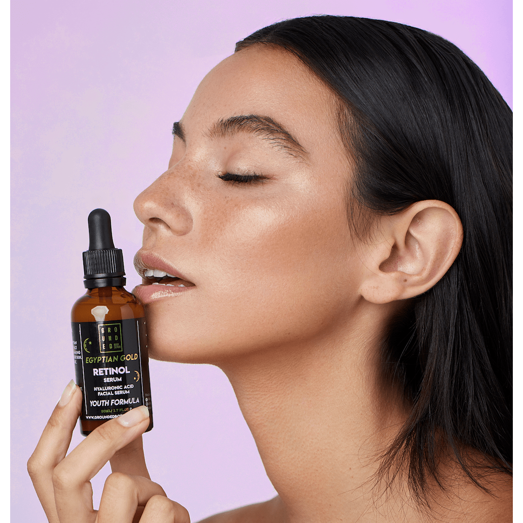 Egyptian Gold Retinol Face Serum - Anti ageing skincare - Herbalshire Handmade Herbal Products