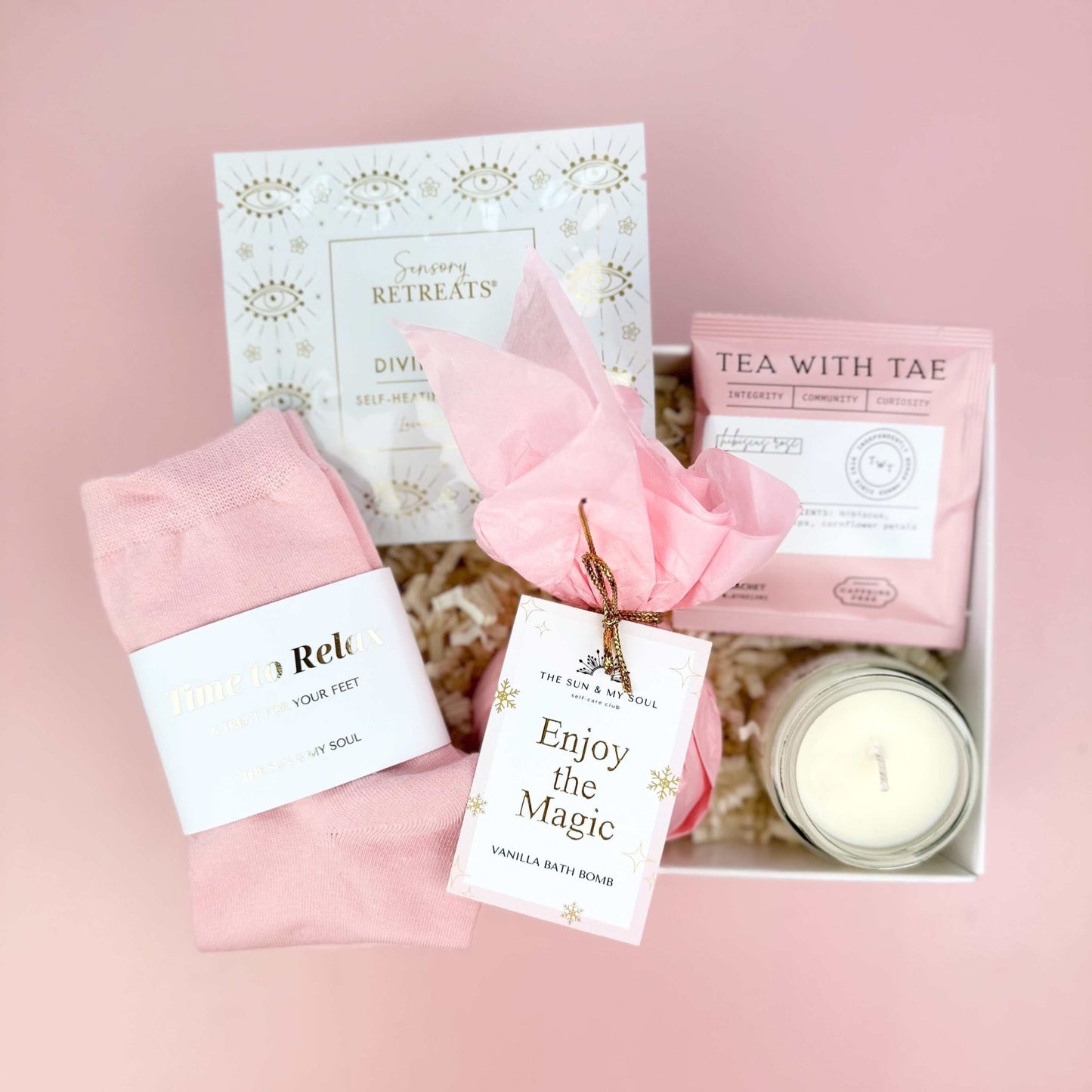 Enjoy the Magic Christmas Bath Bomb - Vanilla Scent - Herbalshire Handmade Herbal Products