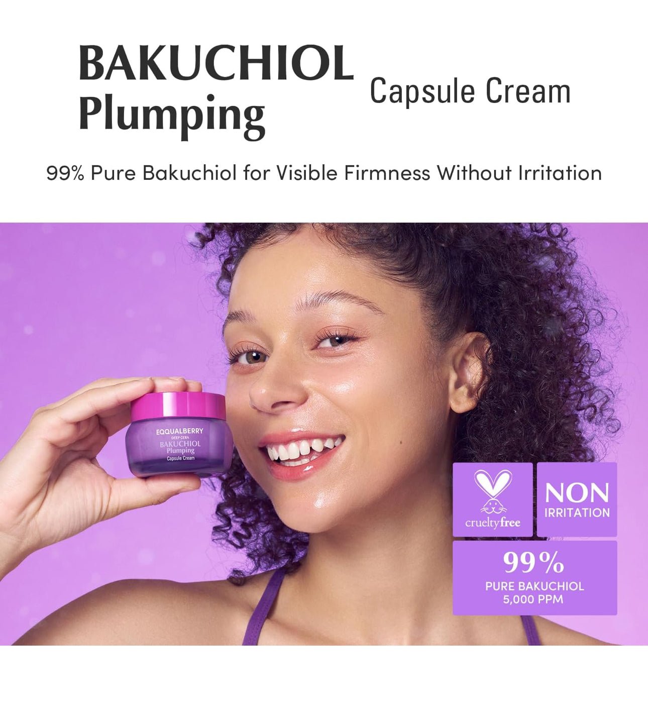 EQQUALBERRY Deep Cera Bakuchiol Plumping Capsule Cream 50ml - Herbalshire Handmade Herbal Products