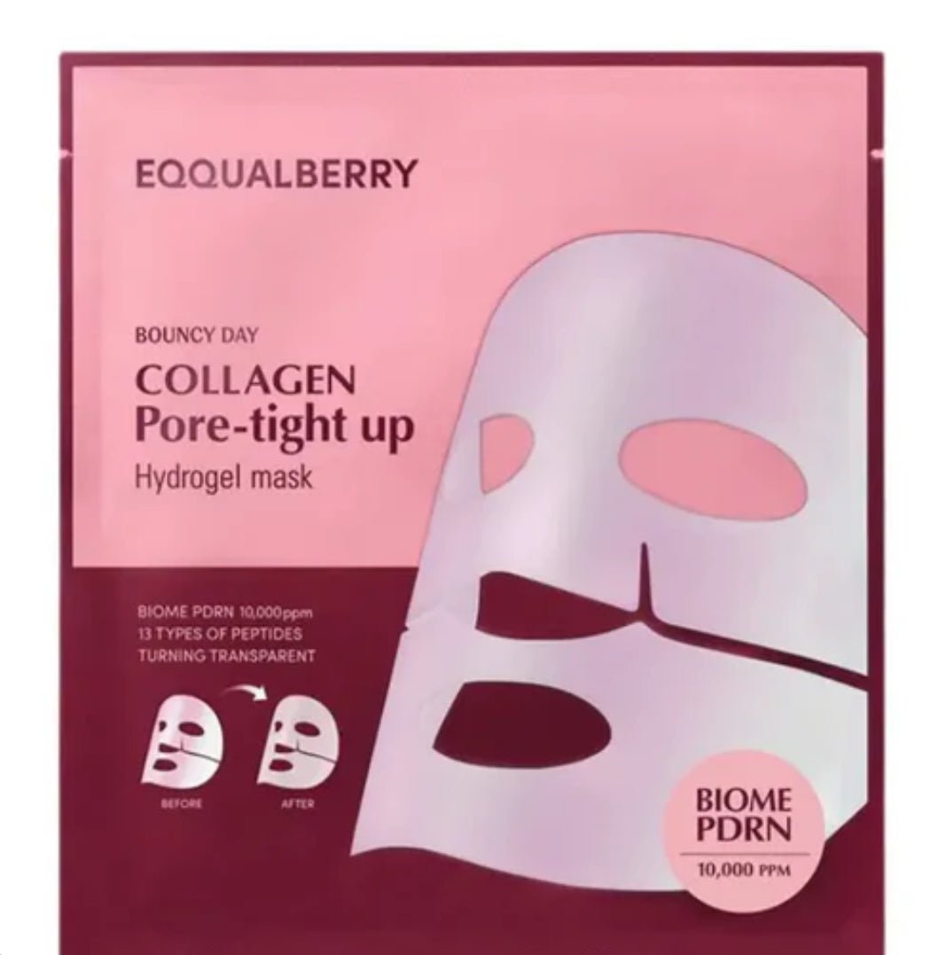 EQQUALBERRY PDRN Collagen Hydrogel Face Masks - Herbalshire Handmade Herbal Products