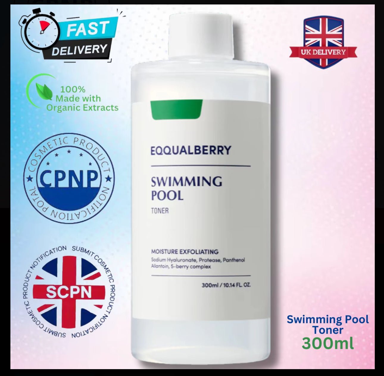 EQQUALBERRY Swimming Pool Face Toner - Herbalshire Handmade Herbal Products