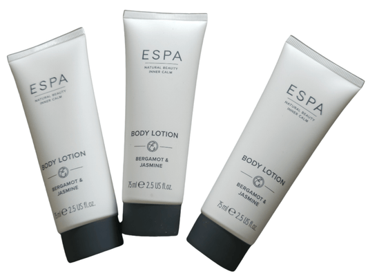 ESPA Bergamot & Jasmine Body Lotion – 3 x 75ml Travel Pack - Herbalshire Handmade Herbal Products