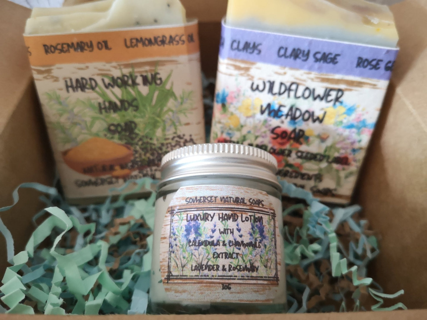 Gardeners Gift Set – Vegan Hand Care, Soap & Lotion Gift Box UK - Herbalshire Handmade Herbal Products