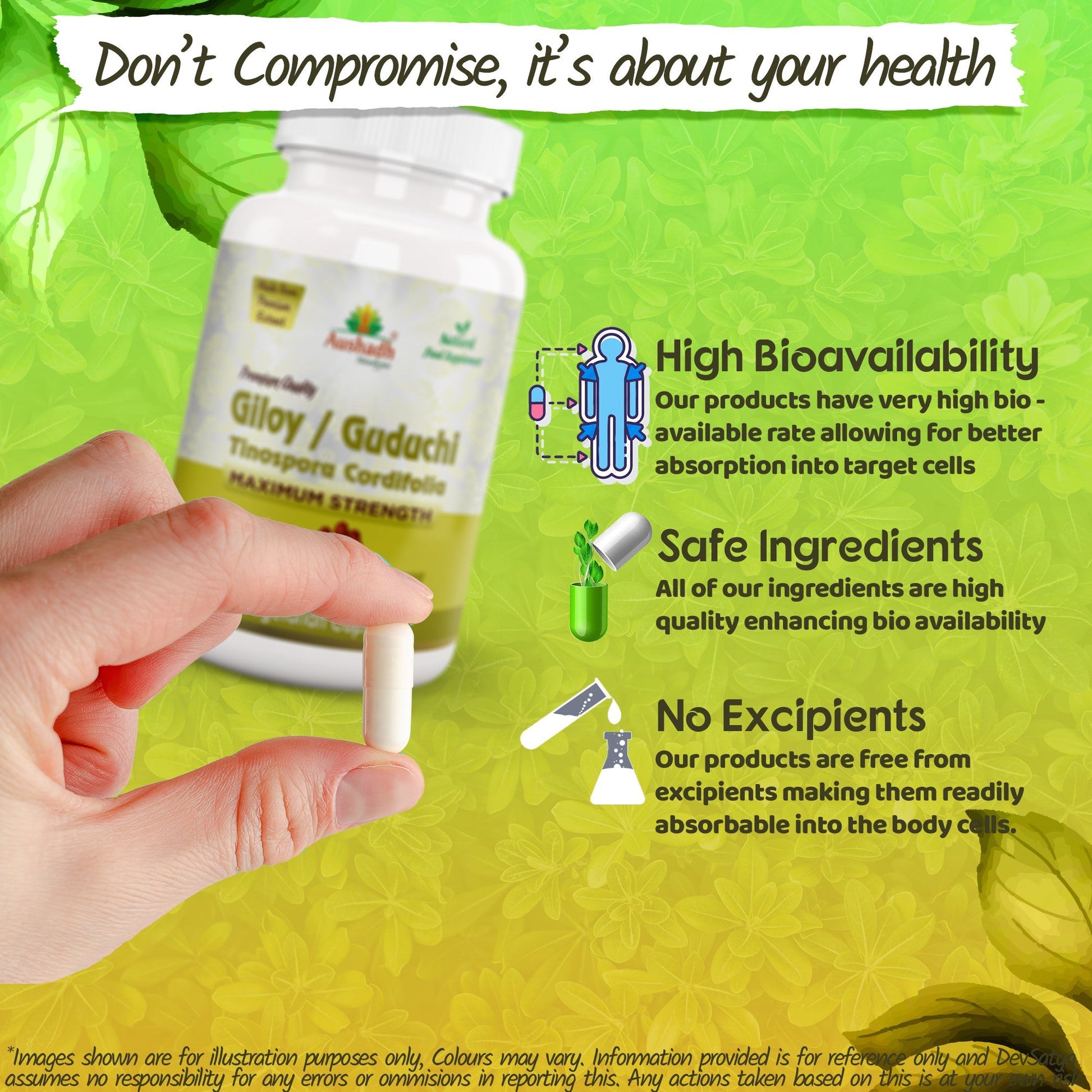 Giloy Guduchi Capsule (Tinospora Cordifolia) - Herbalshire Handmade Herbal Products