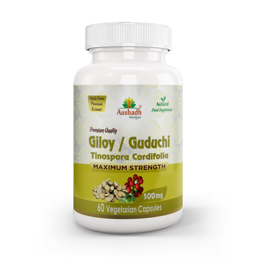 Giloy Guduchi Capsule (Tinospora Cordifolia) - Herbalshire Handmade Herbal Products