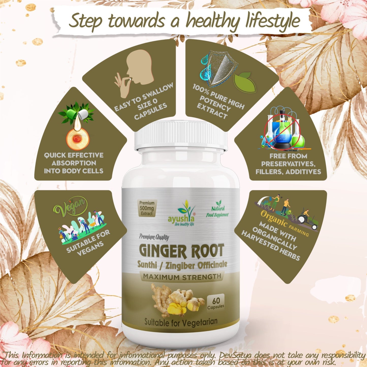 Ginger Root (Sunthi) Capsule - Herbalshire Handmade Herbal Products