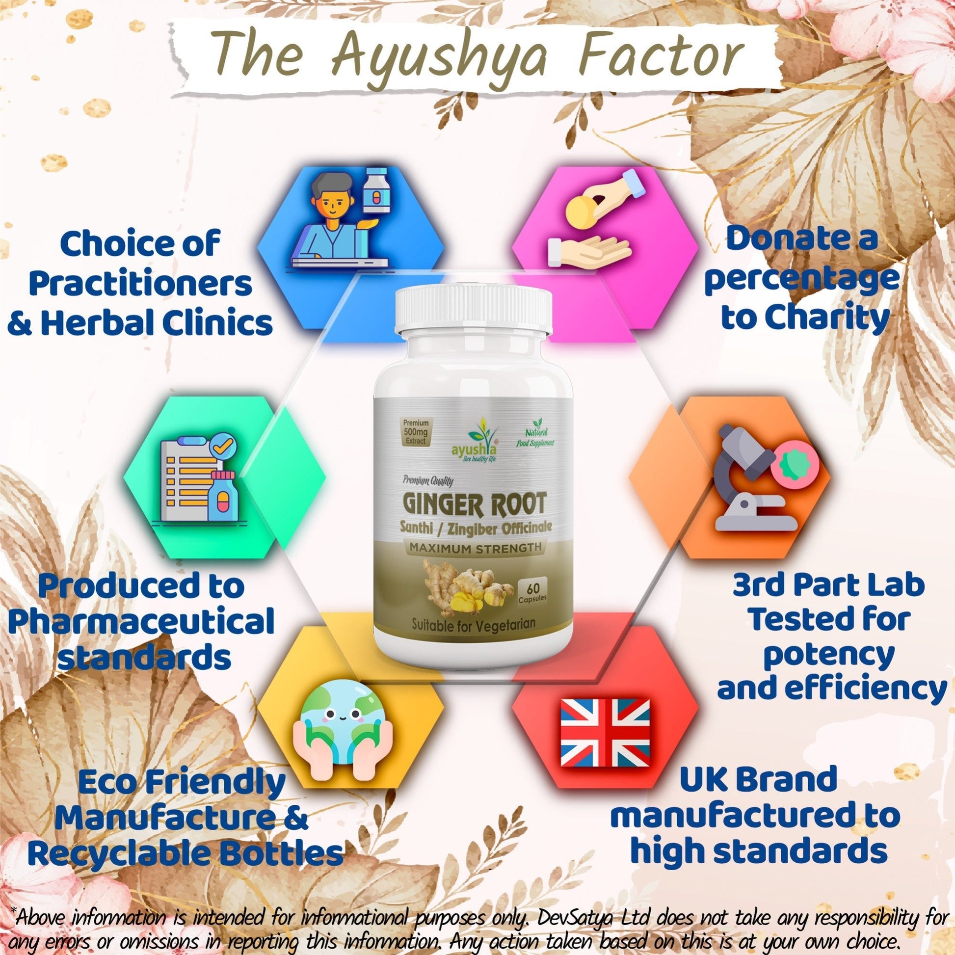 Ginger Root (Sunthi) Capsule - Herbalshire Handmade Herbal Products
