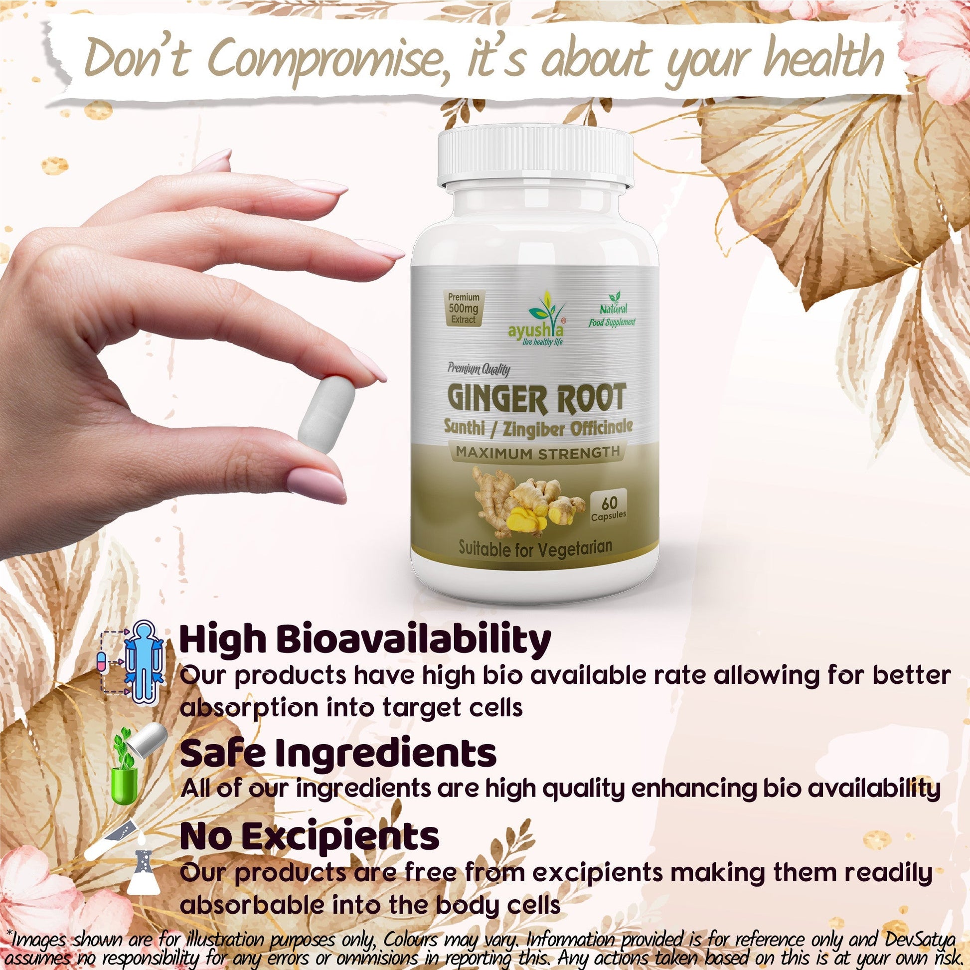Ginger Root (Sunthi) Capsule - Herbalshire Handmade Herbal Products