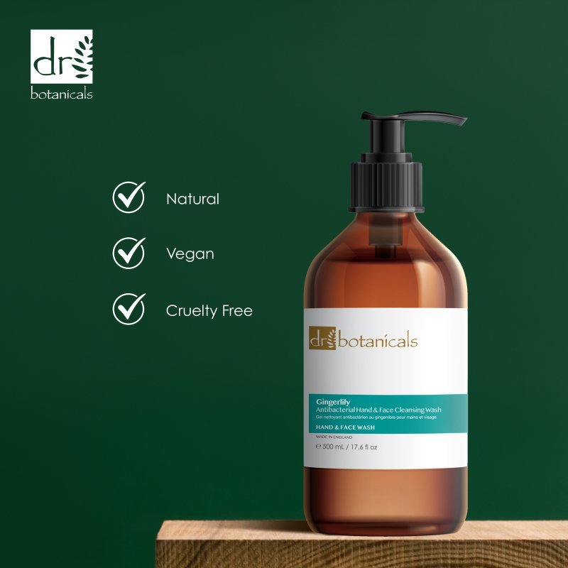 Gingerlily Antibacterial Hand & Face Cleansing Wash 500ml - Herbalshire Handmade Herbal Products