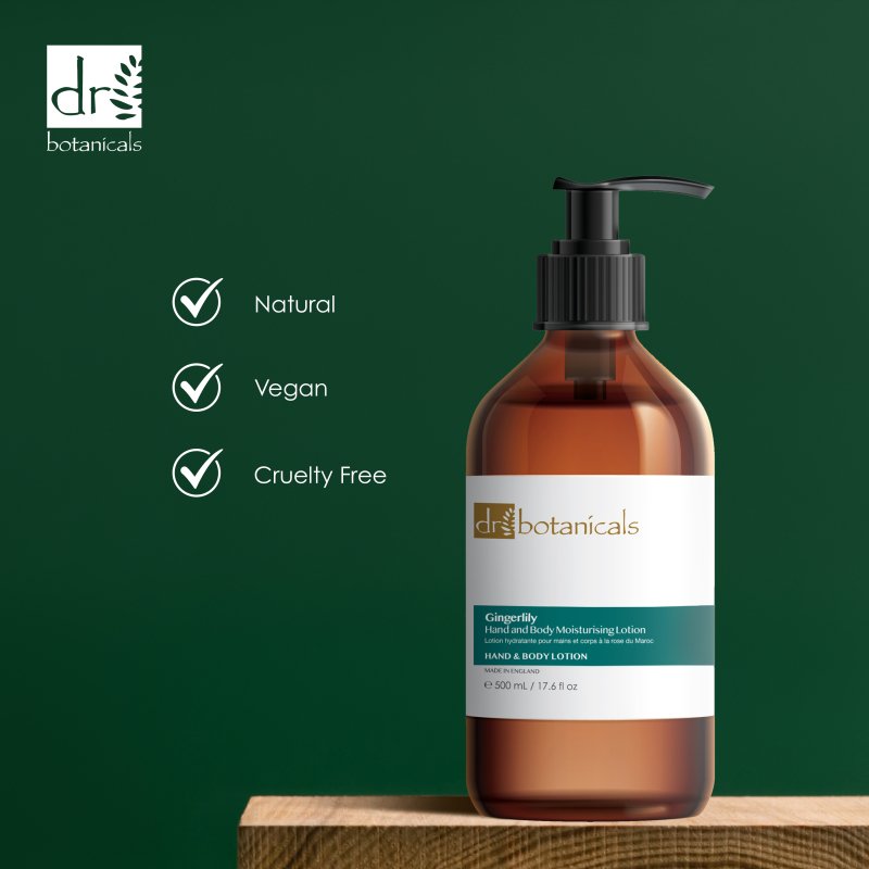 Gingerlily Hand & Body Moisturising Lotion 500ml - Herbalshire Handmade Herbal Products