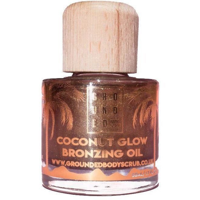 Golden Bronze Coconut Glow Shimmering Body Oil - Vanilla (50ml) - Herbalshire Handmade Herbal Products
