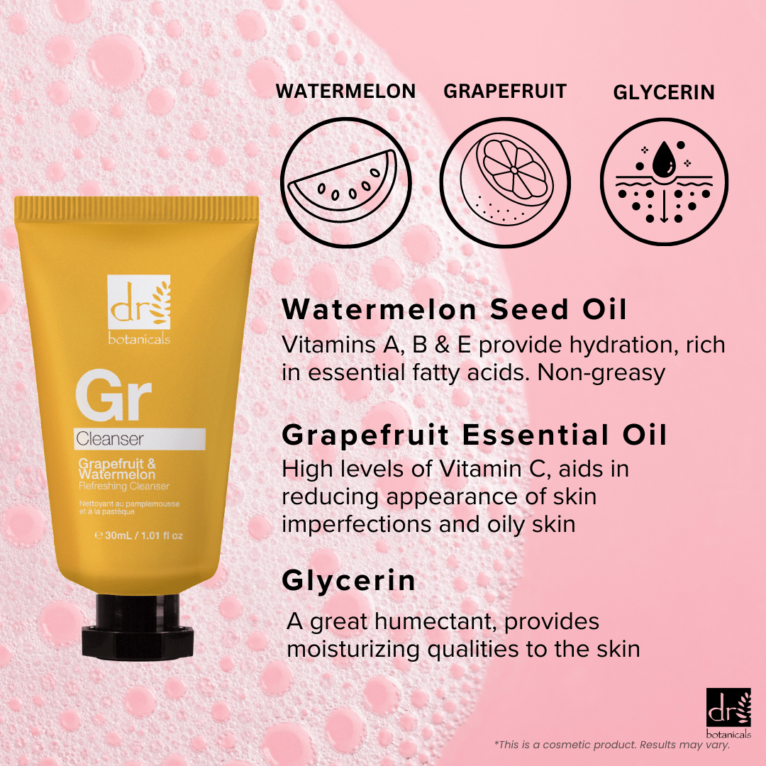 Grapefruit & Watermelon Refreshing Cleanser 30ml - Herbalshire Handmade Herbal Products