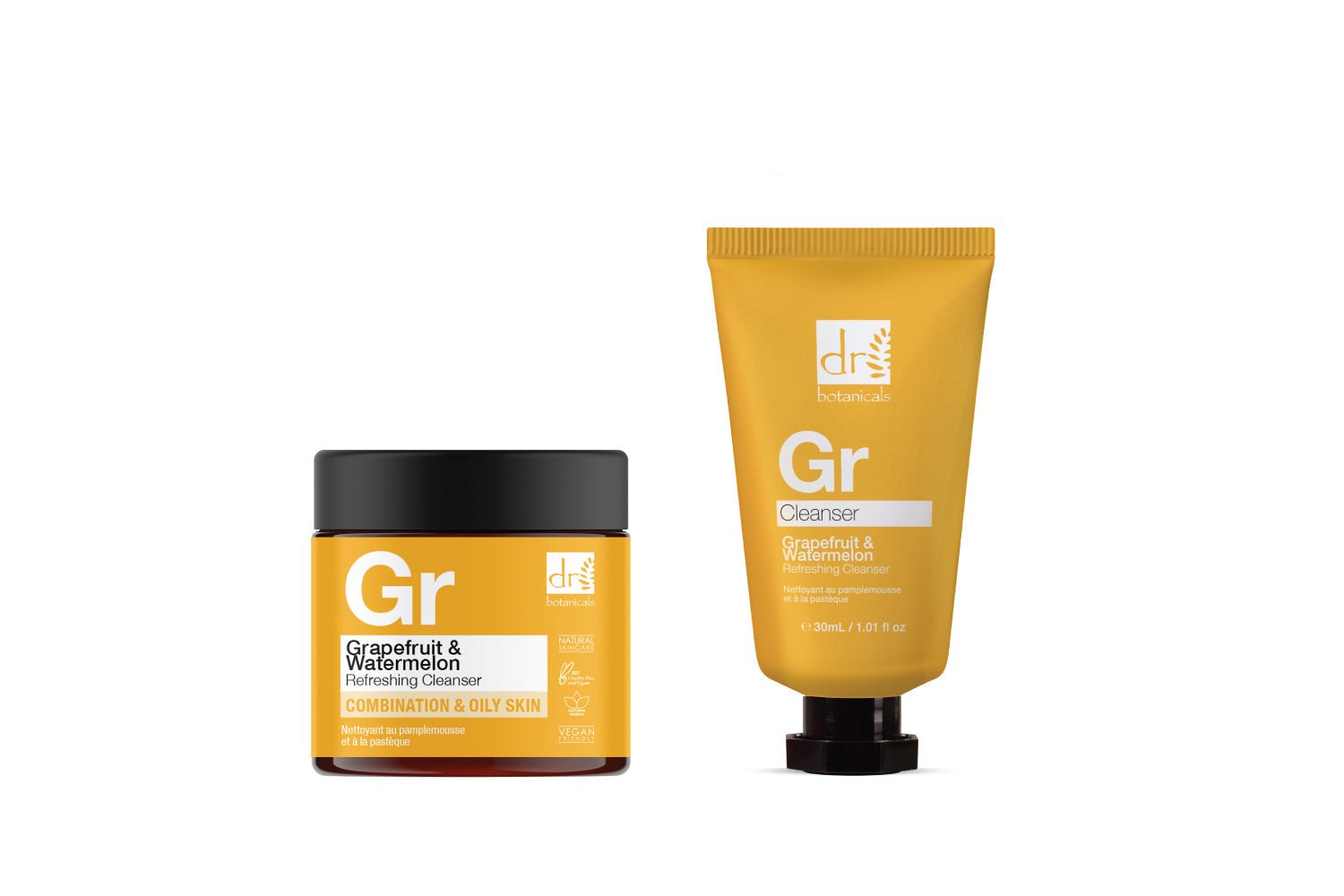 Grapefruit + Watermelon Refreshing Cleanser Duo - Herbalshire Handmade Herbal Products