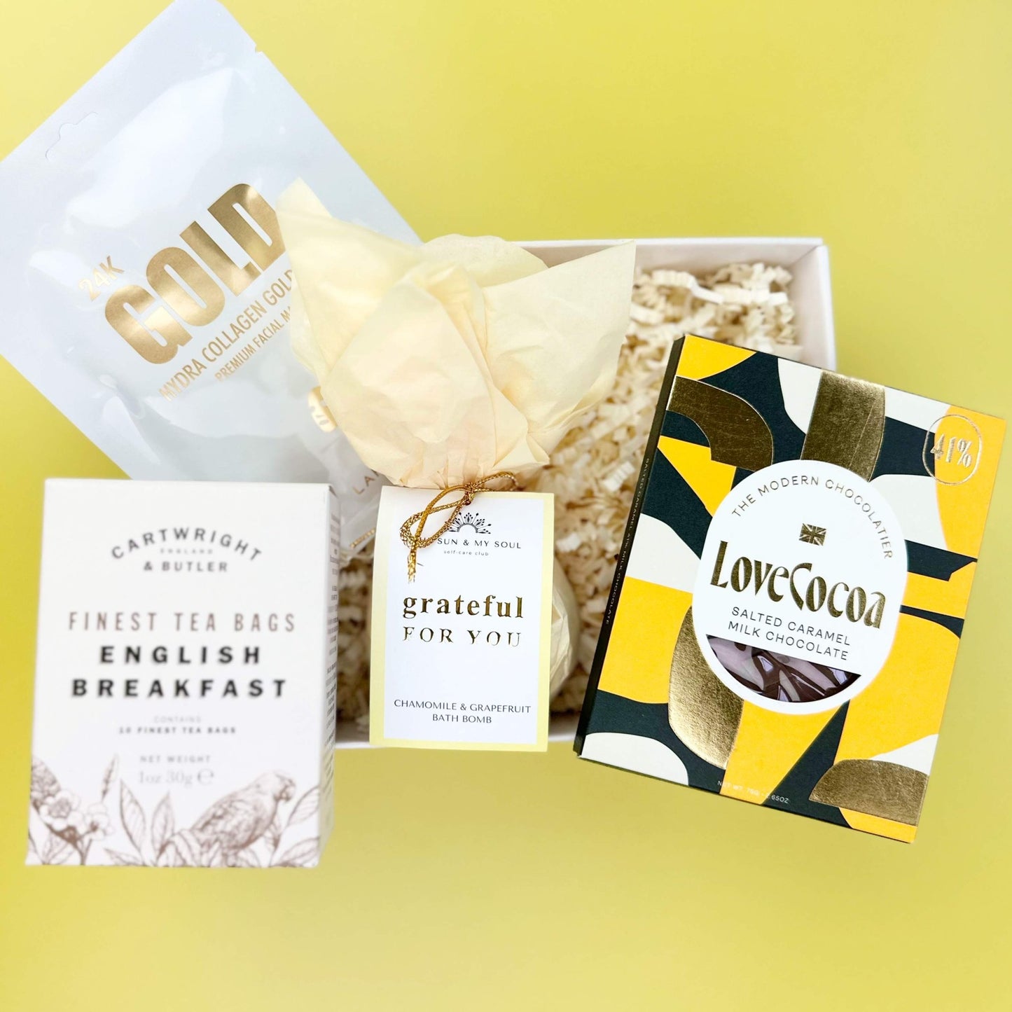 Grateful For You - Chamomile & Grapefruit Bath Bomb Gratitude Soak - Herbalshire Handmade Herbal Products