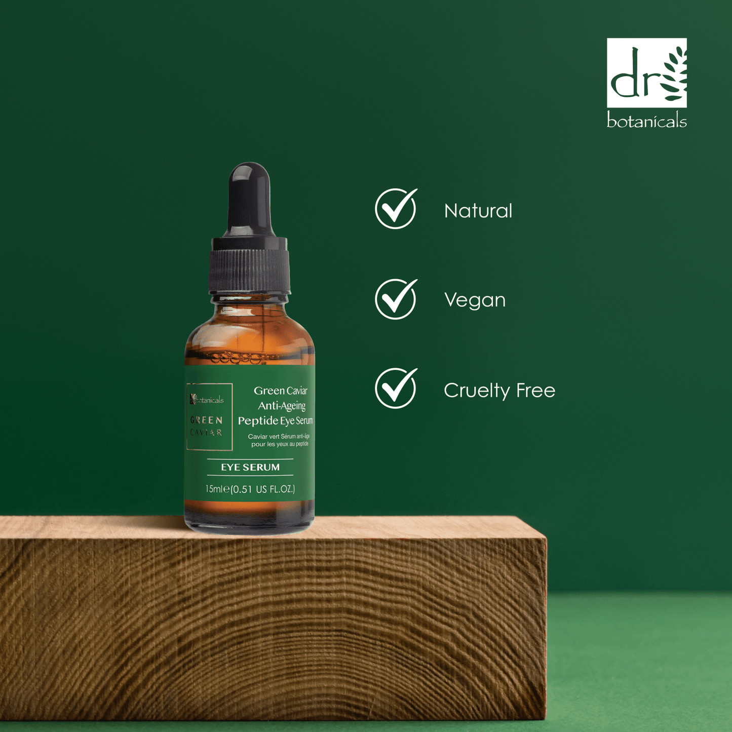 Green Caviar Anti - Ageing Peptide Eye Serum 15ml - Herbalshire Handmade Herbal Products