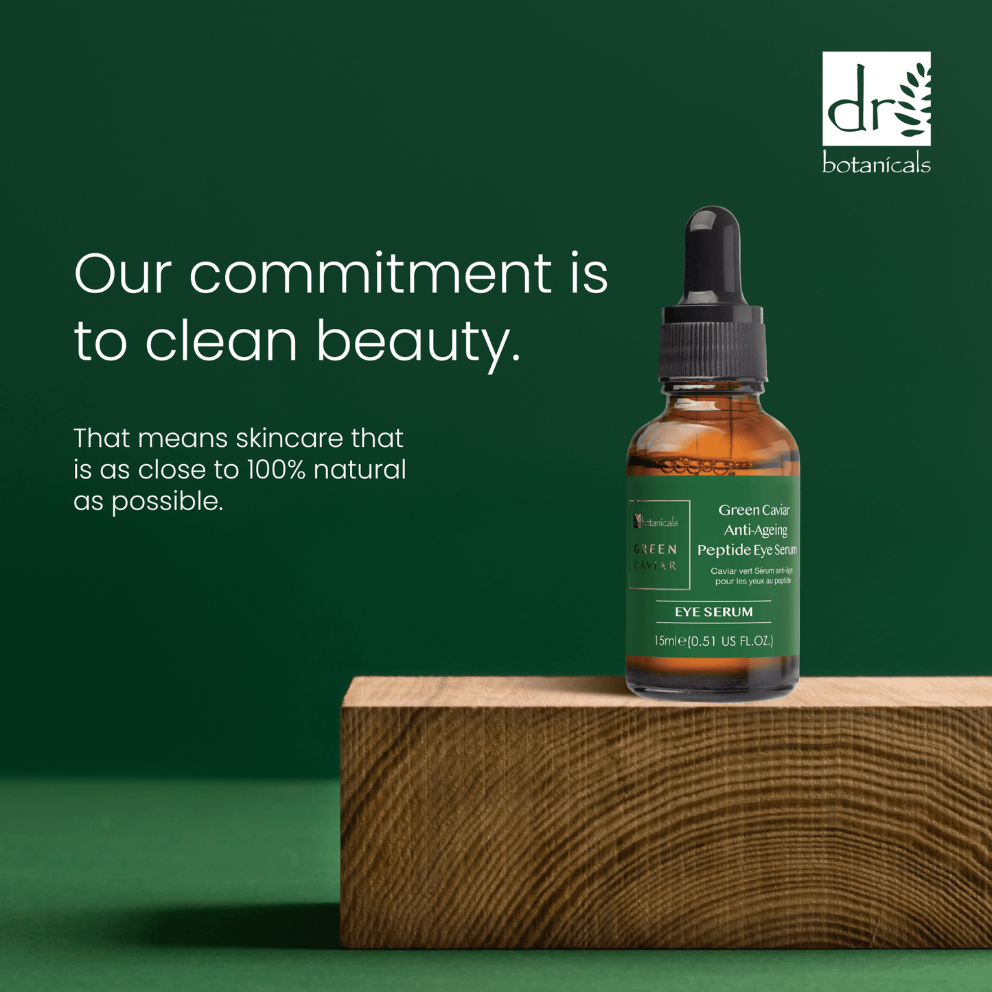 Green Caviar Anti - Ageing Peptide Eye Serum 15ml - Herbalshire Handmade Herbal Products