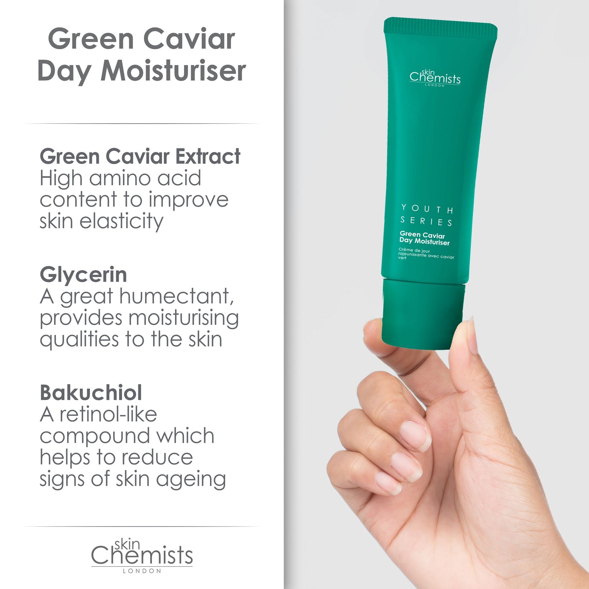 Green Caviar Day Moisturiser 50ml - Herbalshire Handmade Herbal Products