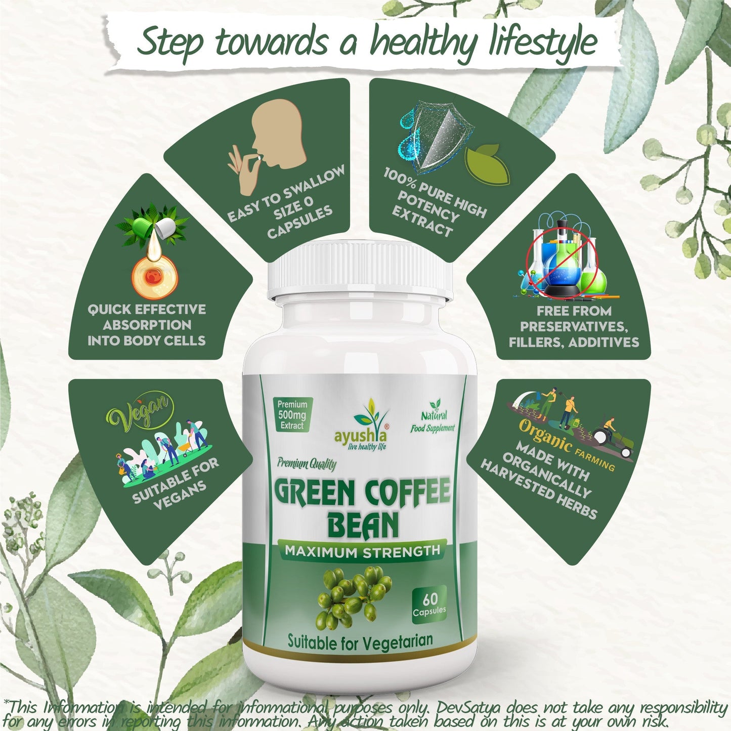 Green Coffee Bean Capsule - Herbalshire Handmade Herbal Products