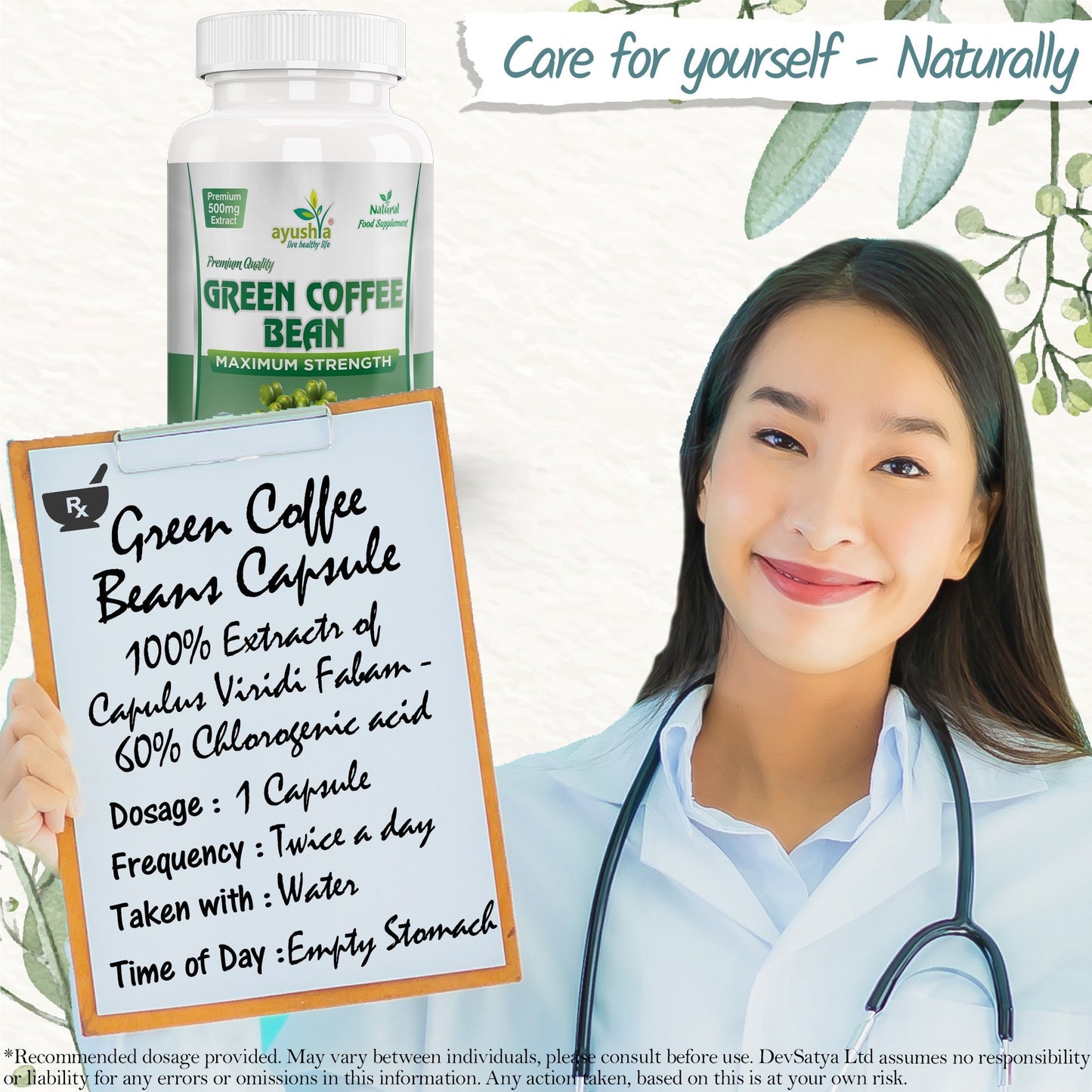 Green Coffee Bean Capsule - Herbalshire Handmade Herbal Products