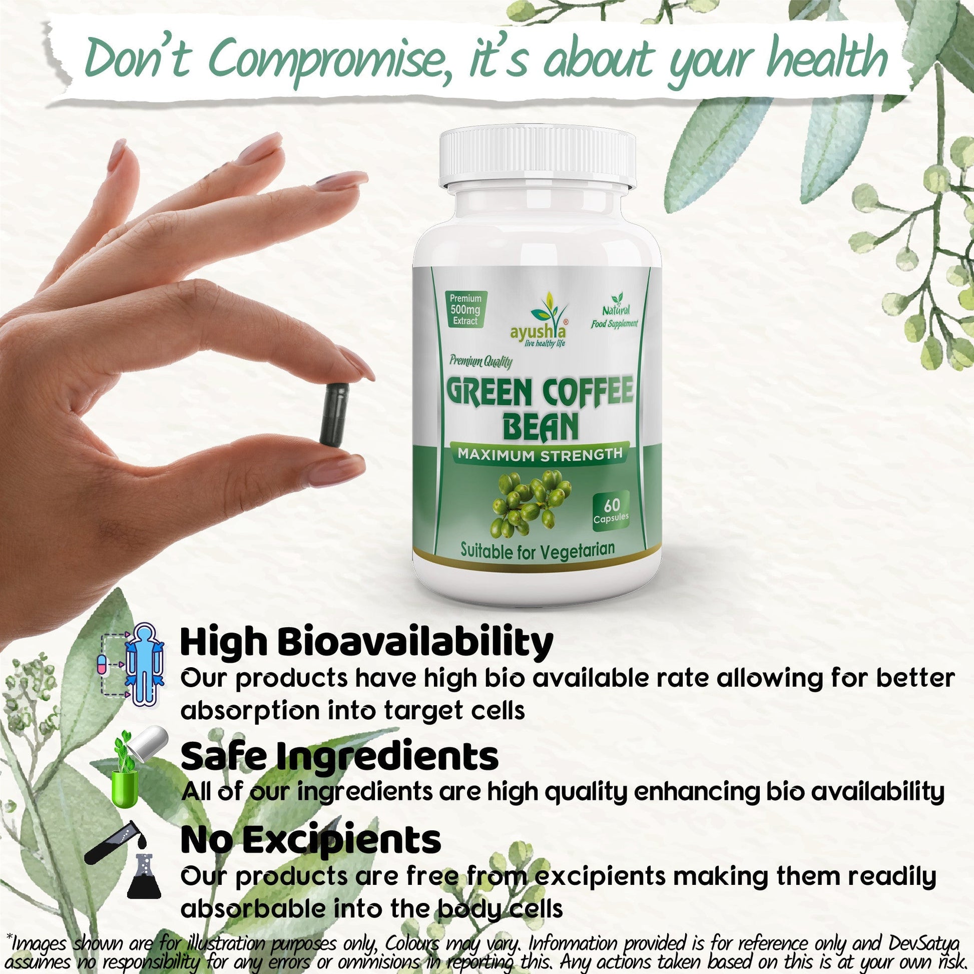 Green Coffee Bean Capsule - Herbalshire Handmade Herbal Products