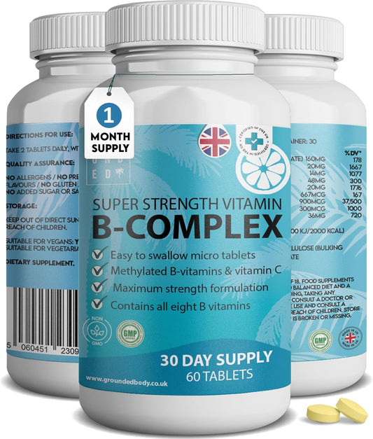Grounded B Complex Tablets – 120 Tablets - Herbalshire Handmade Herbal Products