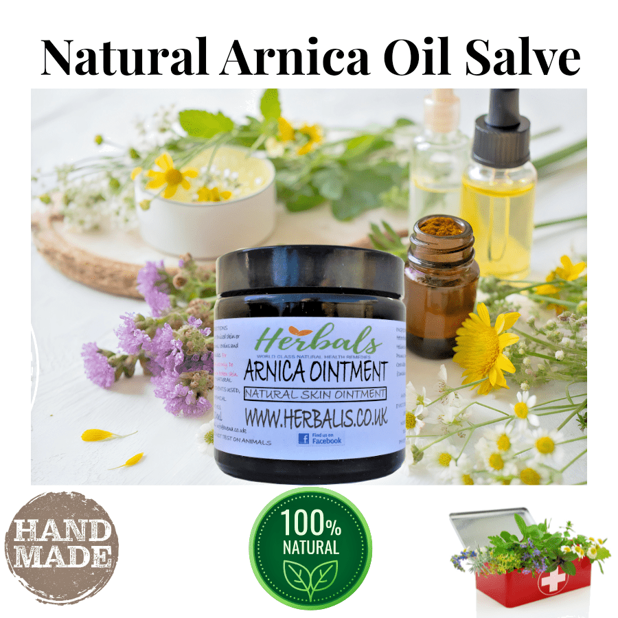 Handmade Arnica Balm Salve Natural Relief for Bruises, Aches & Muscles UK Made - Herbalshire Handmade Herbal Products